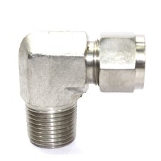 SS Male Elbow Connector Compression Double Ferrule OD Fitting Stainless Steel 304.